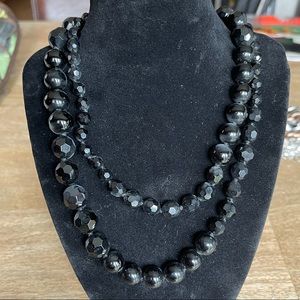 Black glasses necklace